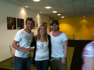 Meeting the start! With Danny Miller who played Aaron and Matthew Woolfenden who plays David